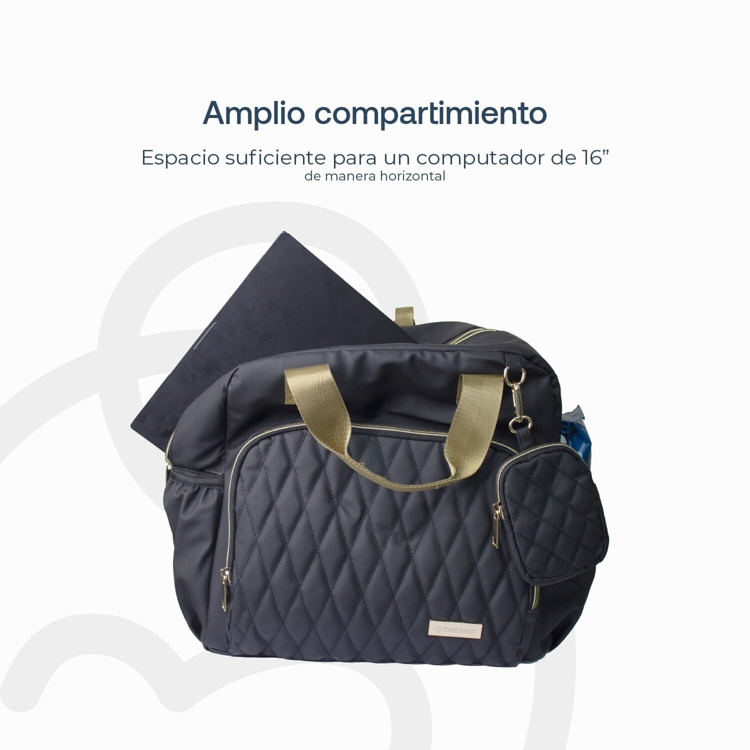 Mochila Maternal Premium Black Gold image number 5.0